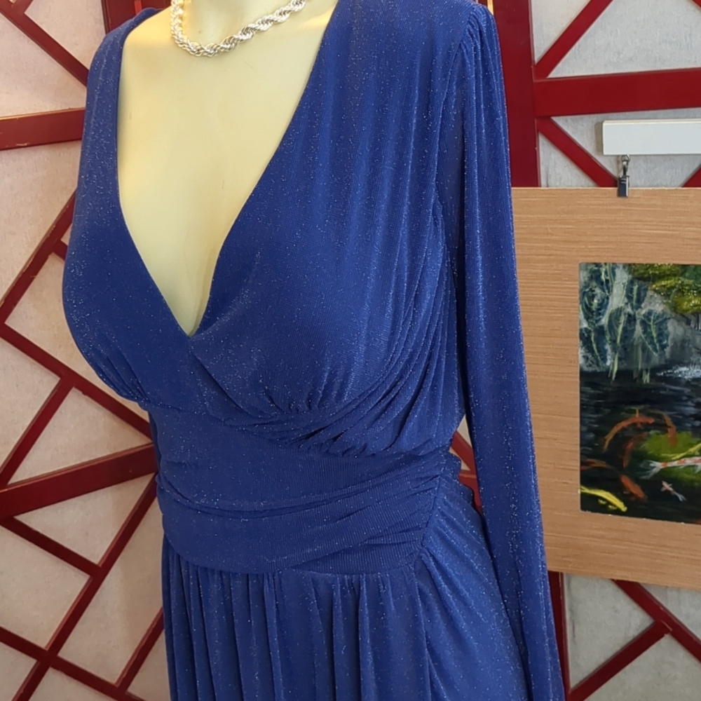 Plus Size Glitzy Purple Party Dress